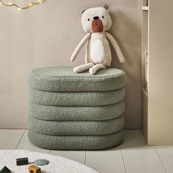 Sitzhocker TED mit Stauraum Olivgrün