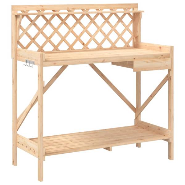 Oppottafel 3033571 bruin - massief hout - 50 x 117 x 110 cm
