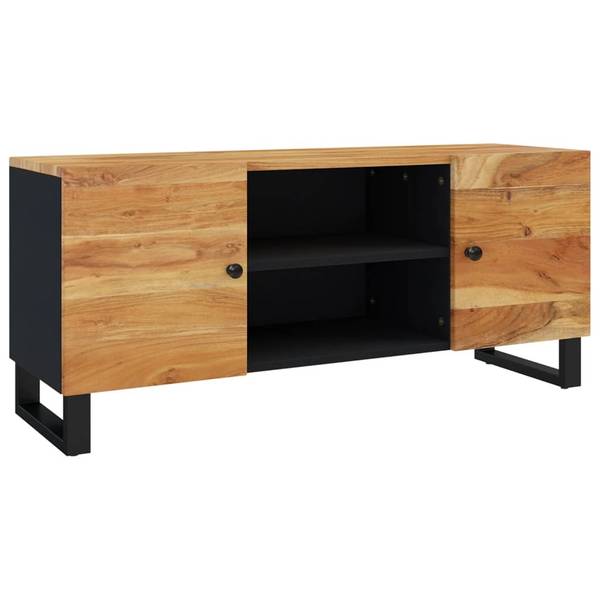 TV-Schrank D290 Schwarz - Massivholz - 33 x 46 x 105 cm