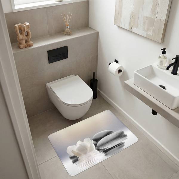 WC-VORLEGER Blüte 90 x 60 cm - Durchmesser: 96 cm