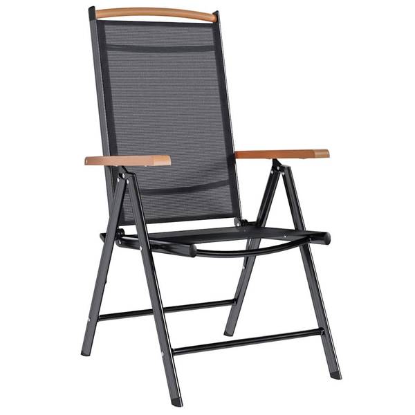 Regiestuhl 41733 4er Set Schwarz - Textil - 58 x 109 x 65 cm