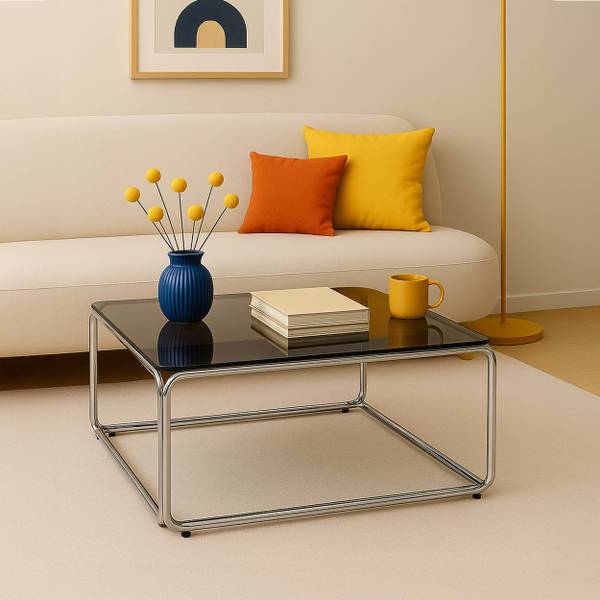 Couchtisch Lewis Schwarz - Klarglas - 90 x 40 x 90 cm