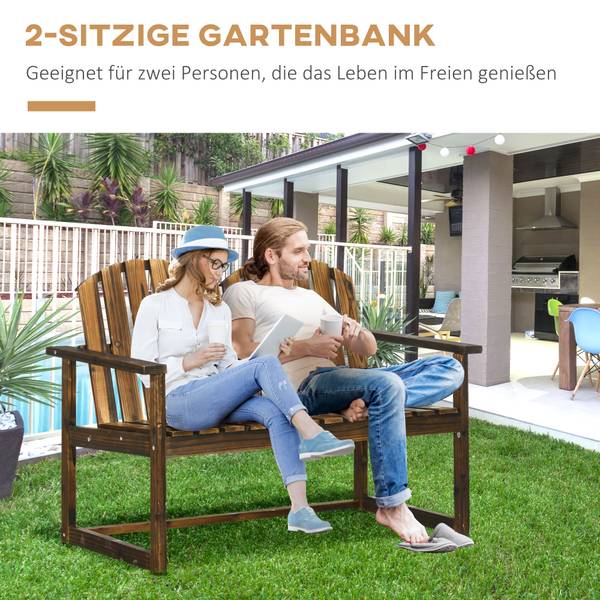Gartenbank 84G-106V00DW Braun - Massivholz - 63 x 86 x 114 cm