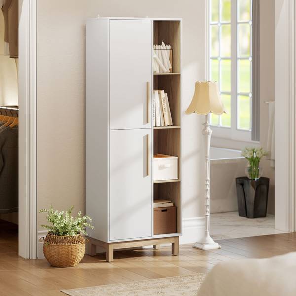 Bücherschrank 836-656V90WT Holzwerkstoff - 35 x 176 x 63 cm