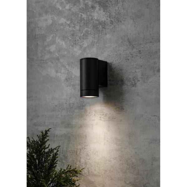 Pipe Applique murale d'extérieur Noir - Métal - 7 x 13 x 10 cm