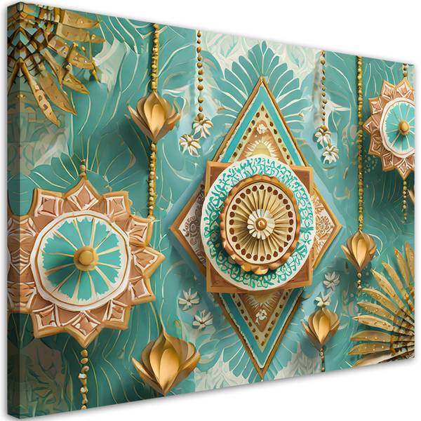 Wandbild arabische orientalische mandala 90 x 60 cm