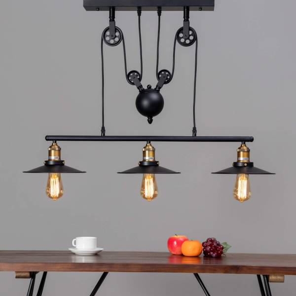 Hängeleuchte Piattino Schwarz - Metall - 22 x 150 x 88 cm