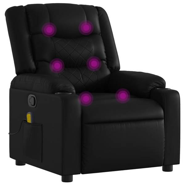 Massagesessel 3032758 Schwarz - Mischgewebe - 77 x 99 x 93 cm