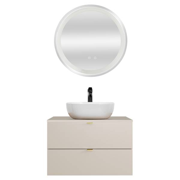 Badmöbel-Set DURANGO-56-149 2er-Set Beige - Holzwerkstoff - 81 x 200 x 47 cm