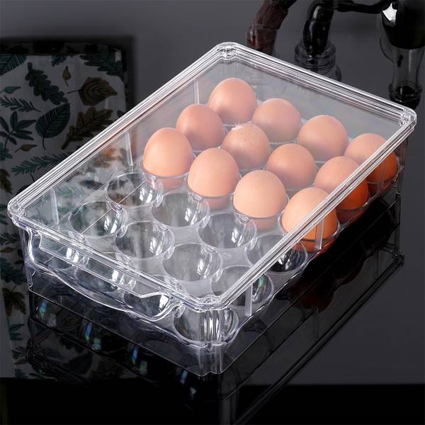 Eierbehälter 2er Set Kunststoff - 21 x 8 x 32 cm