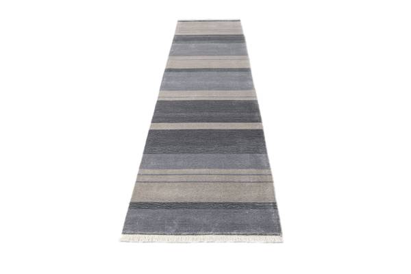 Loper Vloerkleed Darya DXCIV grijs - wol - 84 x 1 x 389 cm