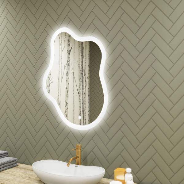 LED-spiegel MAG093 Spiegelglas - 74 x 94 x 1 cm