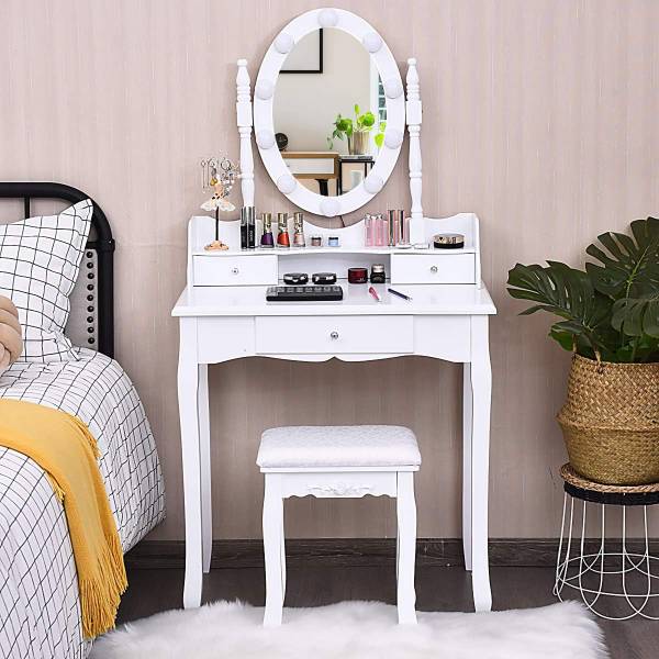 Kaptafel TG32767PQ-ITNL wit - plaatmateriaal op houtbasis - 40 x 144 x 75 cm