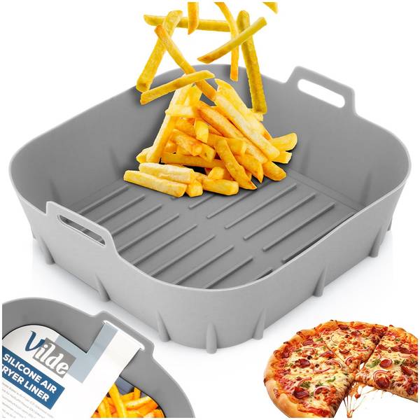 Einsatz für Heißluftfritteuse 279036 Grau - Silikon - 22 x 7 x 22 cm