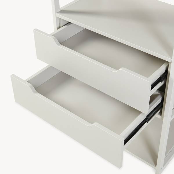Standgarderobe Jässaatka Grau - Stahl - 61 x 200 x 40 cm