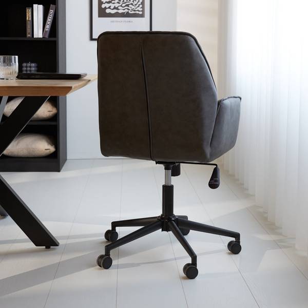 Bürostuhl Novan Grau - Baumwollstoff - 57 x 87 x 52 cm