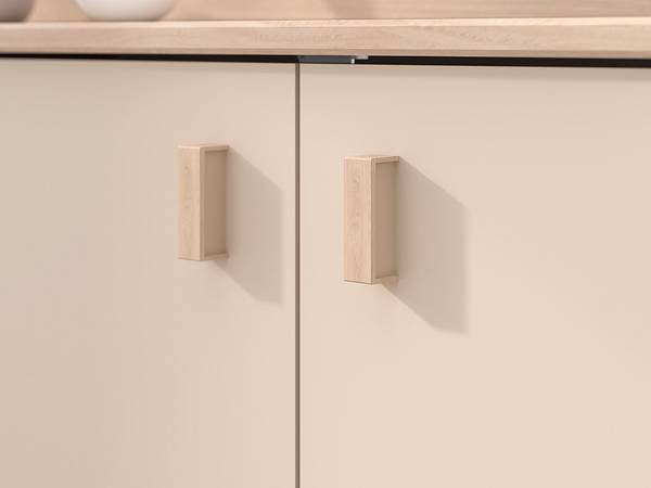 Halbhochbett LUNOBI Beige - Holz teilmassiv - 110 x 90 x 203 cm