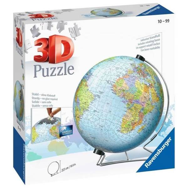Globuspuzzle Erde 540 Teile Papier - 25 x 5 x 35 cm