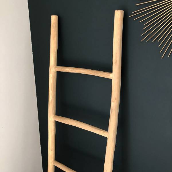 Handtuchleiter CLARA Beige - Massivholz - 44 x 150 x 5 cm