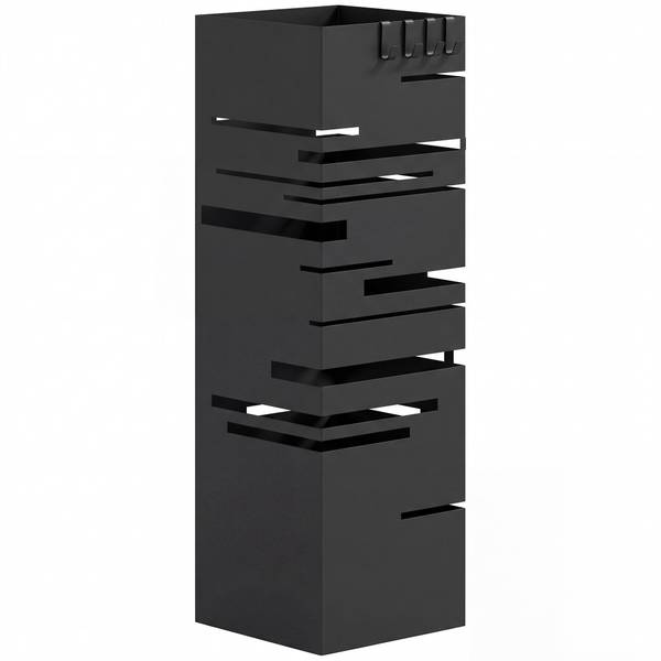 Regenschirmständer 837-725V00BK Schwarz - Metall - 16 x 49 x 16 cm