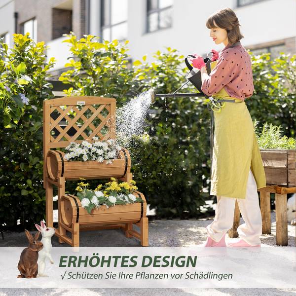 Blumenkasten 845-790V00YL Gelb - Massivholz - 45 x 80 x 45 cm
