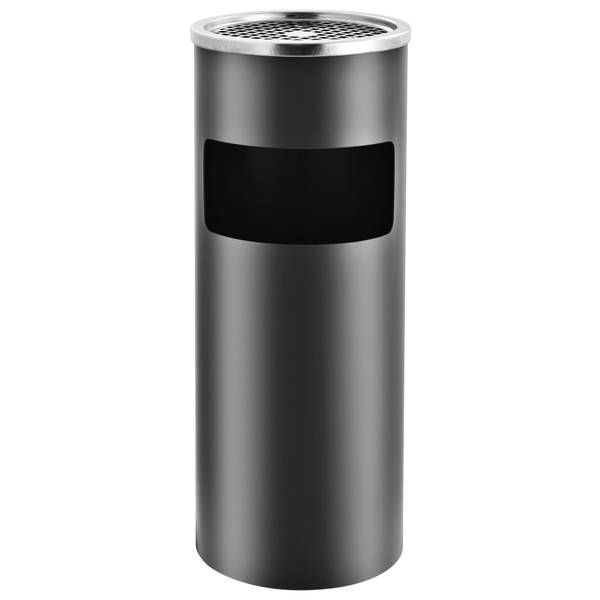 Poubelle à cendrier 299726 Gris - Acier inoxydable - 25 x 61 x 25 cm