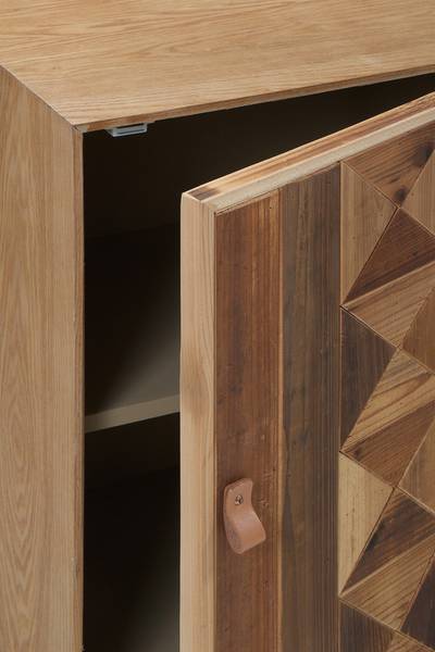 Nachttisch 10434 Braun - Holz teilmassiv - 35 x 85 x 49 cm