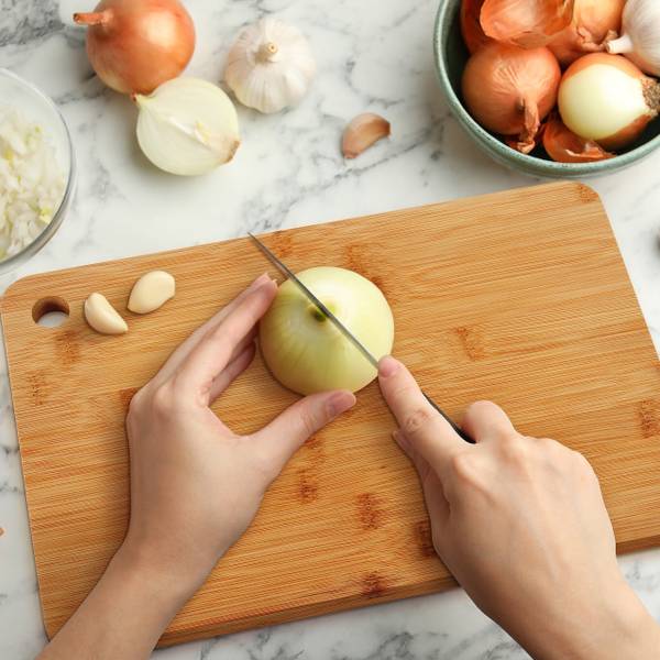 Schneidebrett 3er Set Bambus Braun - Bambus - 22 x 2 x 33 cm