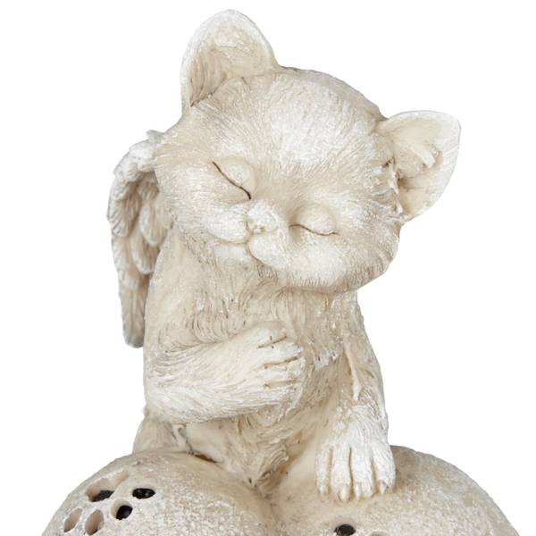 Gedenksteen voor katten zwart - wit - polyresin - 11 x 21 x 10 cm