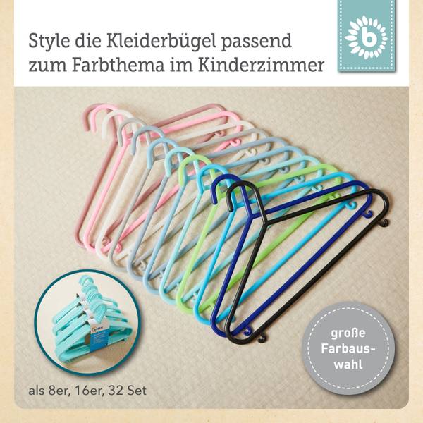 Kleiderbügel Kinder 16 St. Türkis Türkis