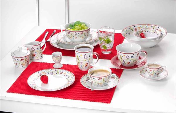 Salatschüsseln Shanti 6er Set Porzellan - 15 x 5 x 15 cm