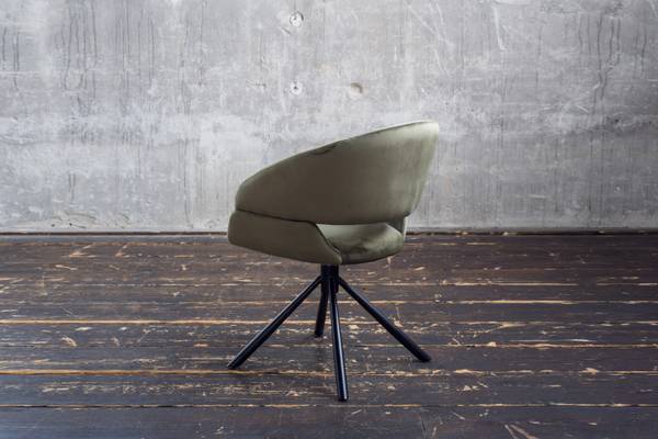 Chaise de salle à manger LARA Vert foncé