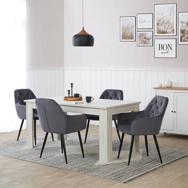 Esszimmerstuhl 2344 6er Set Grau - 6er Set