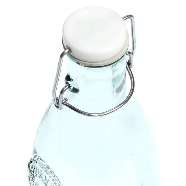 Glasflasche "Recycled" m Weiß - Glas - 10 x 28 x 10 cm