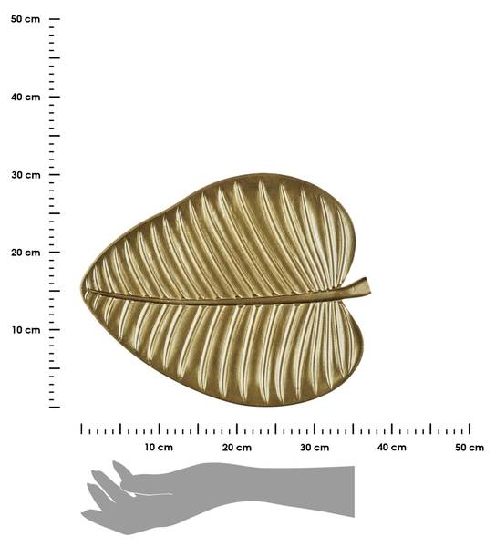 Dekotablett Oro Gold - Holz teilmassiv - 4 x 31 x 38 cm