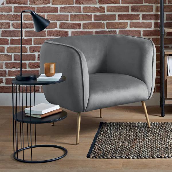 Couchtisch 10-1632 Schwarz - Metall - 36 x 52 x 36 cm