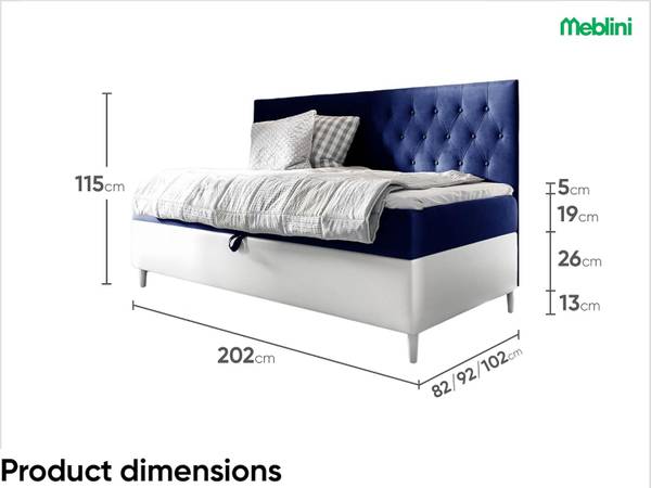 Kinderbett FLIPPO 2 Marineblau - Weiß