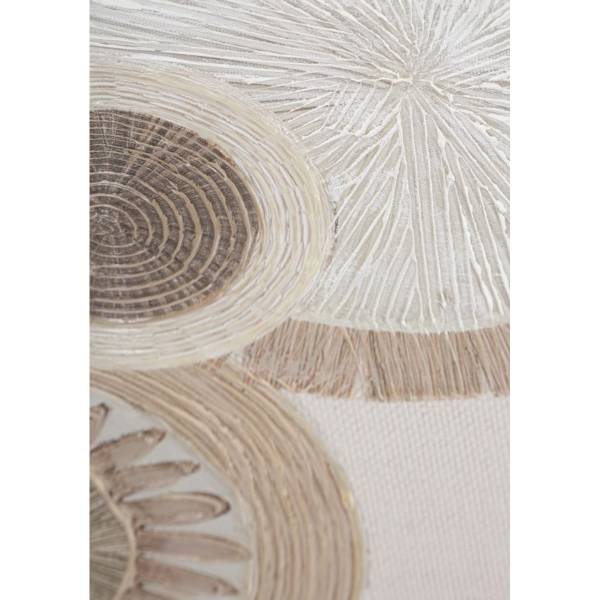 Druck auf Leinwand Kreise 29 Braun - Leinen - 50 x 100 x 3 cm