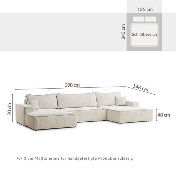 Wohnlandschaft Deseo Beige