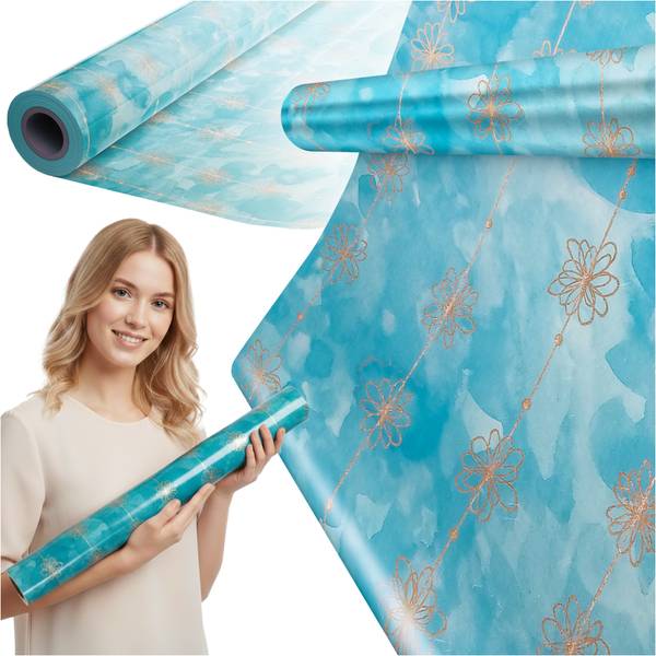 Geschenkpapier PAPERHIT Blau - Papier - 57 x 57 x 2500 cm