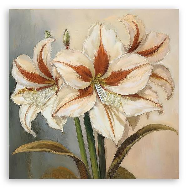 Wandbild blumen lilien natur 60 x 60 cm