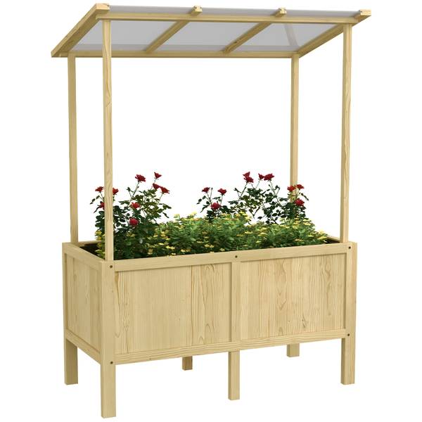 Hochbeet 845-987V00ND Braun - Massivholz - 60 x 152 x 110 cm