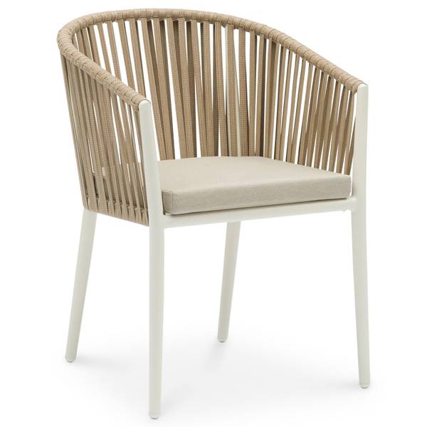 Gartenmöbelset ISOLA Beige - Metall - Kunststoff - 180 x 76 x 100 cm