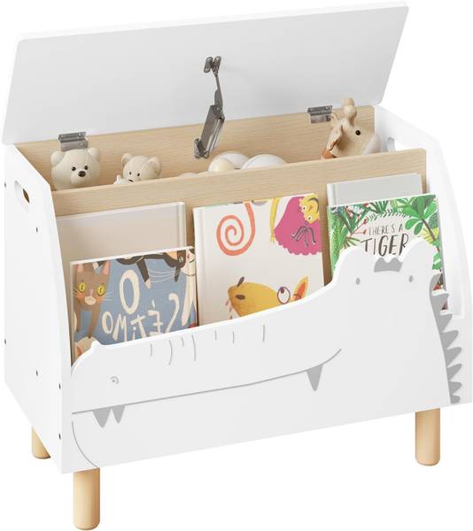 Kindersitzbank mit Stauraum Alaia Weiß - Holzwerkstoff - 60 x 44 x 30 cm