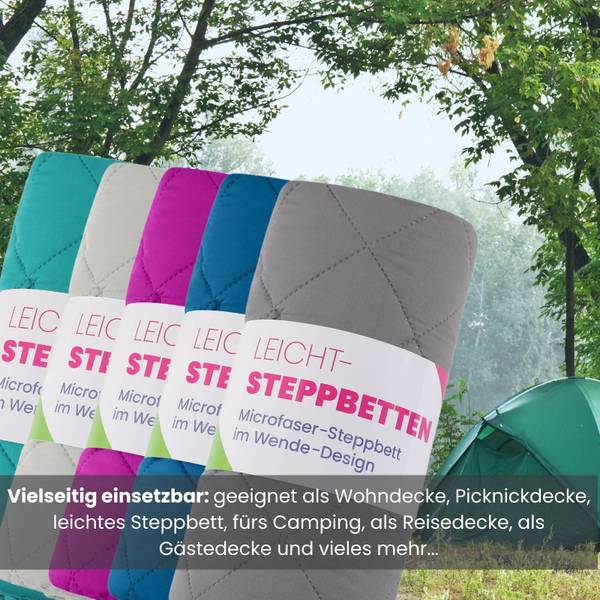 Bettdecke Sommer Steppbett Sommerdecke Weiß - 135 x 200 cm