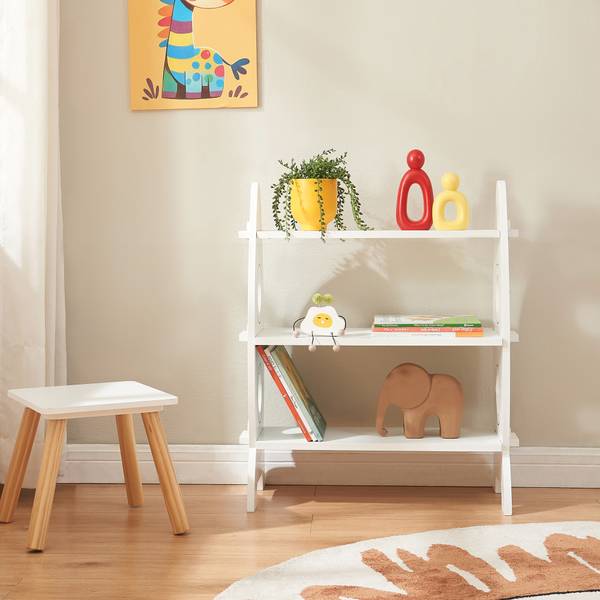 Kinder-Standregal Tårnby Raketenform Weiß - Holzwerkstoff - 55 x 70 x 25 cm