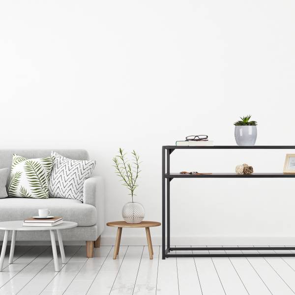 Table console Noire Verre Métal Bois Noir - Acier - 110 x 71 x 30 cm