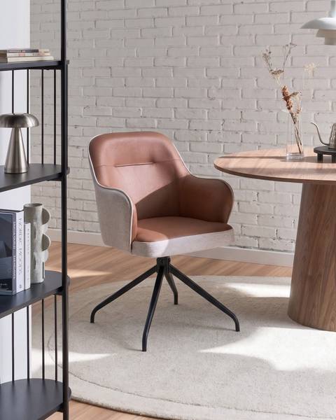 Esszimmerstuhl STOWE Beige - Schwarz - Braun