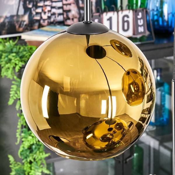 Pendelleuchte Cesaro Gold - Metall - 20 x 147 x 54 cm