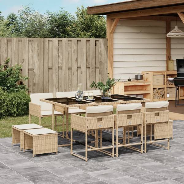 Garten-Essgruppe 3043046-4 (11-teilig) Beige - Creme